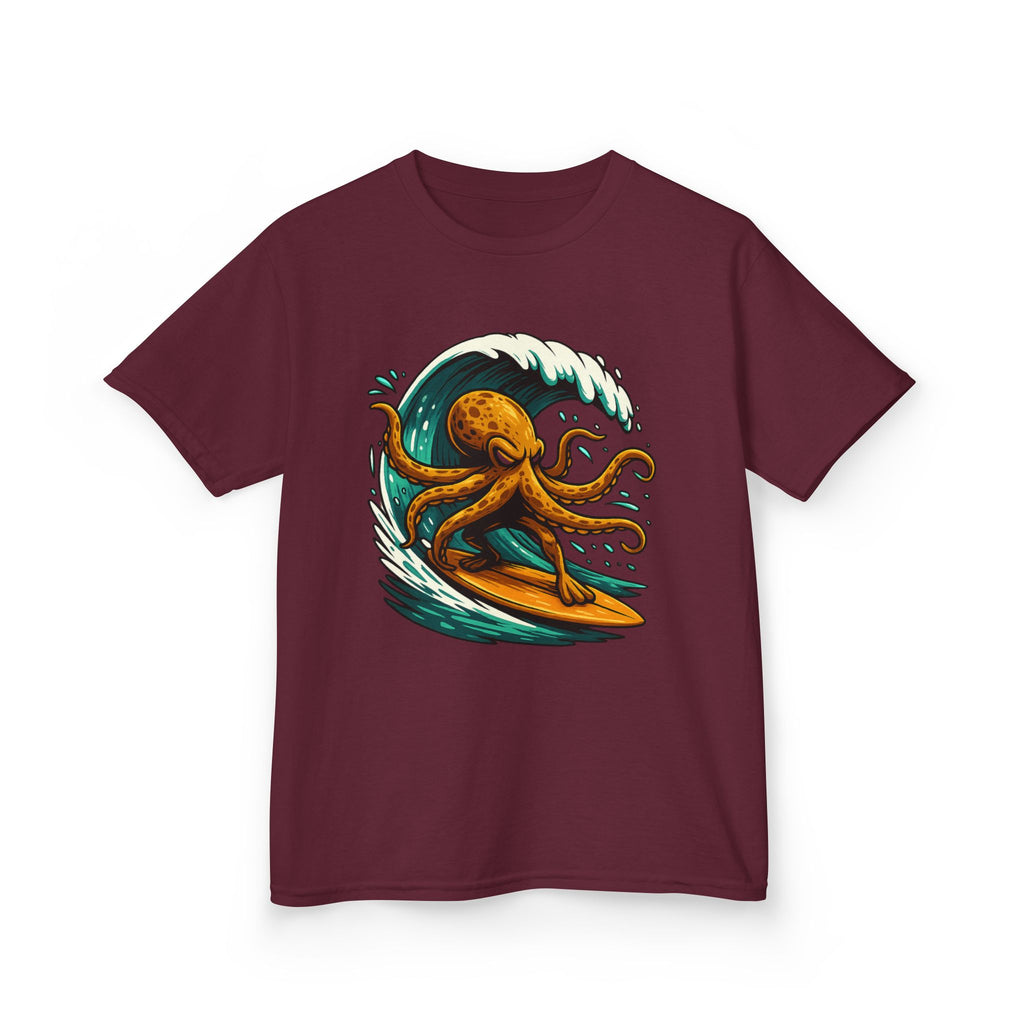 Kids Tee — Octo Surfer Surfing Wave Graphic